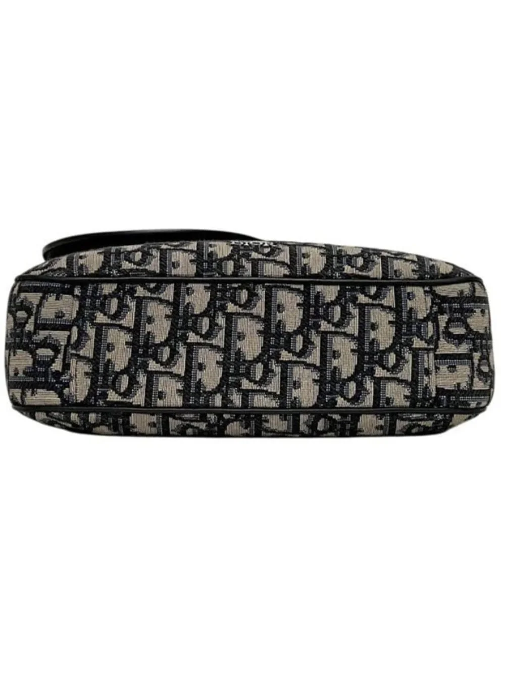 Dior Shoulder Bag Saddle Small Oblique Canvas Leather Black